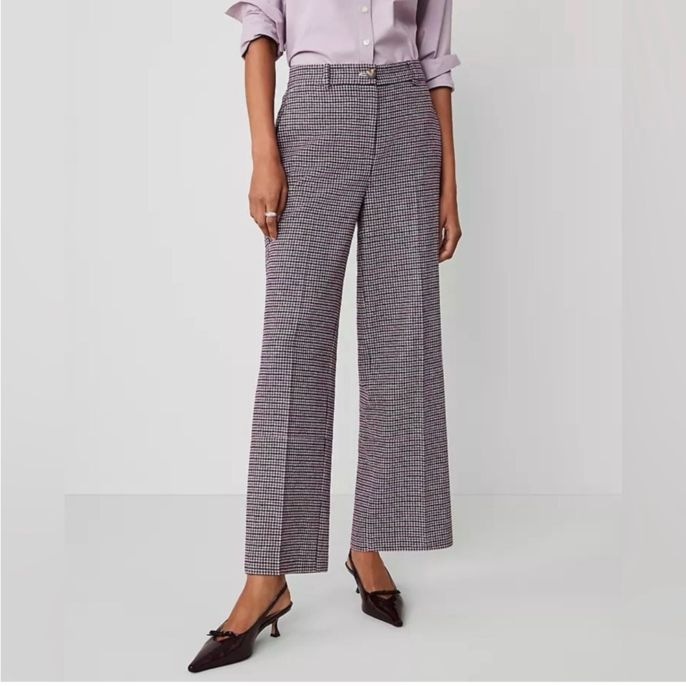 Ann Taylor NWT Houndstooth Ankle Pants Size 12